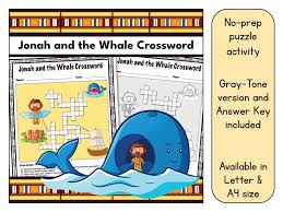 whale crossword puzzle printable