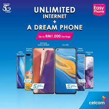 Kalau anda guna topup/postpaid bayar mahal2 setiap bulan apa yang anda dapat selain call dan data? Unlimited Internet With Your Dream Phone On Celcom Mega Unlimited