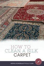 how to clean a silk carpet or rug