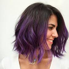 Black and purple hair can create a gorgeously dark and brooding look. 23 Short Purple Hairstyles Short Hairstyles Haircuts 2019 2020