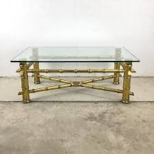 Vintage Modern Faux Bamboo Coffee Table