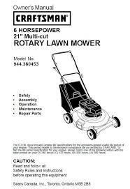 craftsman lawn mower parts manual 944