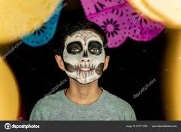 dead makeup background decorated strips