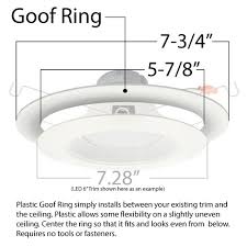 6 Recessed Over Sized White Trim Goof Ring
