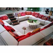 Satish Cushion Cream Floor Level Sofa Set