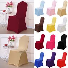 Bluener Solid Chair Covers Spandex