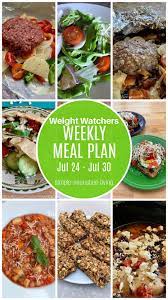 weight watchers weekly meal plan july