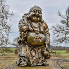 Happy Buddha Bronze Garden Sculpture