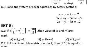 Linear Equations By Matrix Method
