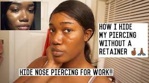 how to hide a nose piercing for work