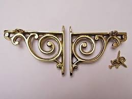 Solid Brass Ornate Shelf Bracket Wall