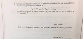 carbon reacts with sulfur dioxide