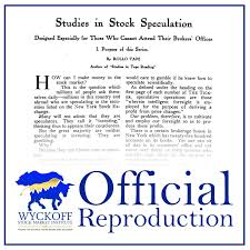 Studies In Stock Speculation Written By Rollo Tape Richard D Wyckoff