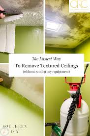 how to remove texture from ceilings