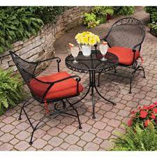wrought iron patio furniture set table