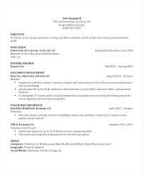 Resume For A Highschool Student With No Experience Resume For A