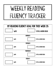 Weekly Reading Fluency Tracker By Rolling Into 5th Grade Tpt