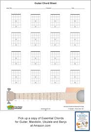 Guitar Blank Printable Chord Boxes Verticalacoustic Music Tv