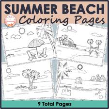 These alphabet coloring sheets will help little ones identify uppercase and lowercase versions of each letter. Beach Coloring Pages Worksheets Teaching Resources Tpt