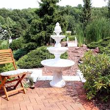 Sunnydaze Welcome 3 Tier Garden Fountain Gray