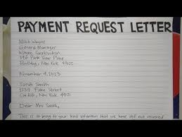 how to write a payment request letter