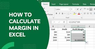 how to calculate margin in excel a
