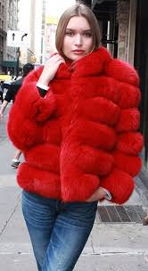 Fur Coat Fur Coats Women Red Fur Coat