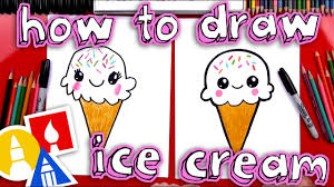 how to draw a cute ice cream cone you