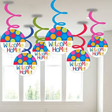 Decorate for your welcome baby party a little differently than you would decorate for a shower. Party Propz Welcome Home Baby Shower Girl Or Boy Of 6 Pieces Swirls Baby Shower