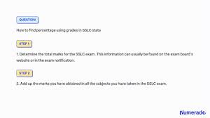 how to calculate sslc percene from