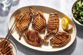 greek style grilled pork chops with