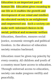Discover the reasons why education is important and critical on both a personal level and as a society. Paragraph On Importance Of Education In Ones Life Brainly In