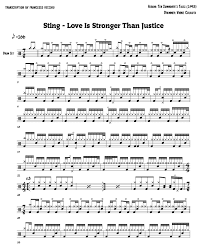 Sting Love Is Stronger Than Justice Drum Sheet Music