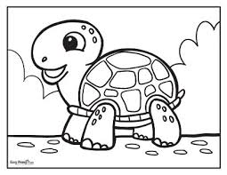 A turtle is an animal that lives in or near water; Turtle Coloring Pages 30 Printable Sheets Easy Peasy And Fun