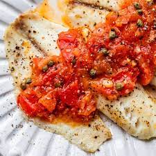 broiled fish with tomato caper sauce