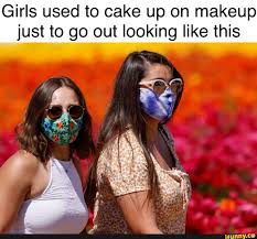 s used to cake up on makeup just to