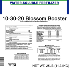 Jacks Fertilizer 10 30 20 Blossom Booster Greenhouse