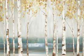 Photo Birch Trees In The Forest Wall Art
