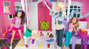 NGÔI NHÀ TRONG MƠ CỦA BÚP BÊ BARBIE Barbie Bedroom House BUỔI TIỆC BỂ BƠI  Công chúa Disney Doll Toy - YouTube