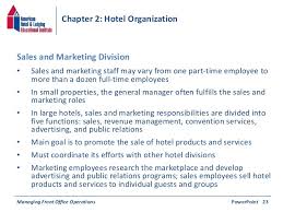 Chapter 2 Hotel Organization