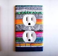 Big job but i was sick and tired of the while i love my walls, i did notice they need a pop of color. 20 Diy Switch And Outlet Cover Ideas You Can Try Home Design Lover