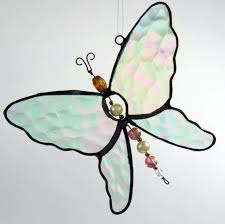 Stained Glass Erfly Sun Catcher