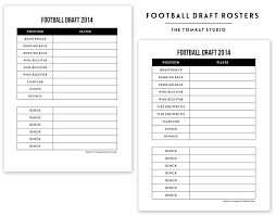 Fantasy Football Blank Draft Sheet Free Download