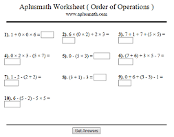 These worksheets provide practice in the basic rules for the order in which arithmetic operations are performed. Seventh Grade Interactive Math Skills Order Of Operations