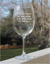 Wine Glasses Engraved Wine Glass