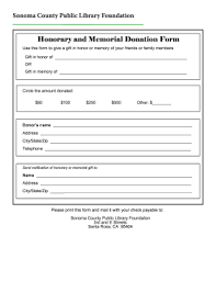 funeral contribution form fill