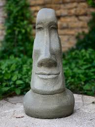 Stone Easter Island Statue Garden Decor