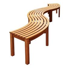 Indoor Outdoor Curved Backless Bench