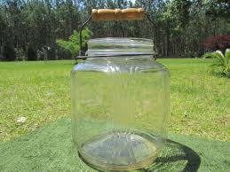 Vintage Glass Jar Clear Glass Antique