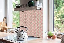 Vinyl Tiles On Wall Floor Pink Vintage